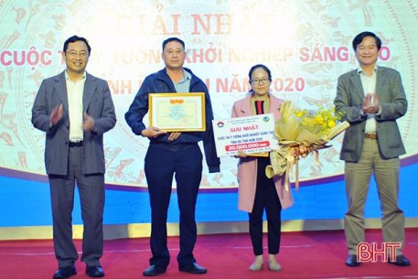 Trao giải Cuộc thi “Ý tưởng khởi nghiệp sáng tạo Hà Tĩnh” năm 2020