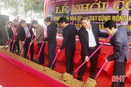 Khởi công xây dựng nhà văn hóa cộng đồng tránh bão lũ và nhà ở cho hộ nghèo tại Đức Thọ