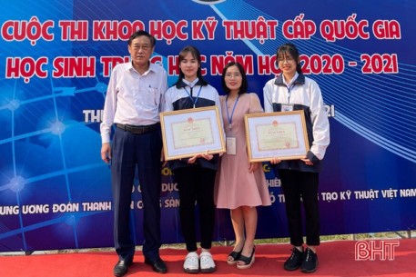 Hà Tĩnh có 2 dự án đạt giải Cuộc thi Khoa học kỹ thuật cấp quốc gia
