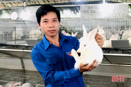 Mô hình nuôi thỏ của 9X Hà Tĩnh thu lãi từ 100 - 150 triệu đồng/năm