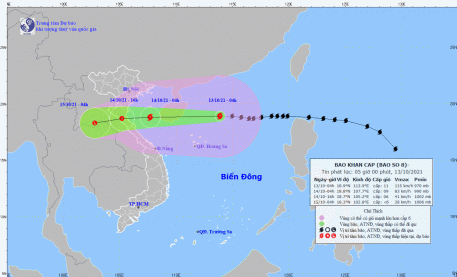 Ảnh hưởng của bão số 8, dự báo khu vực Hà Tĩnh có mưa to và dông