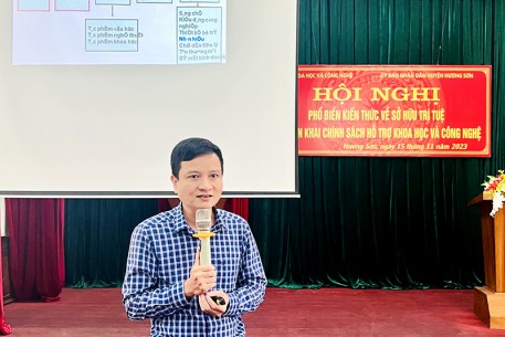 Hương Sơn: Nâng cao kiến thức sở hữu trí tuệ cho cán bộ và doanh nghiệp, HTX