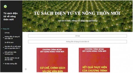 Văn phòng Điều phối Nông thôn mới Trung ương giới thiệu “Tủ sách điện tử về xây dựng nông thôn mới” phục vụ giai đoạn mới