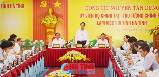 Thủ tướng Chính phủ Nguyễn Tấn Dũng thăm và làm việc tại Hà Tĩnh