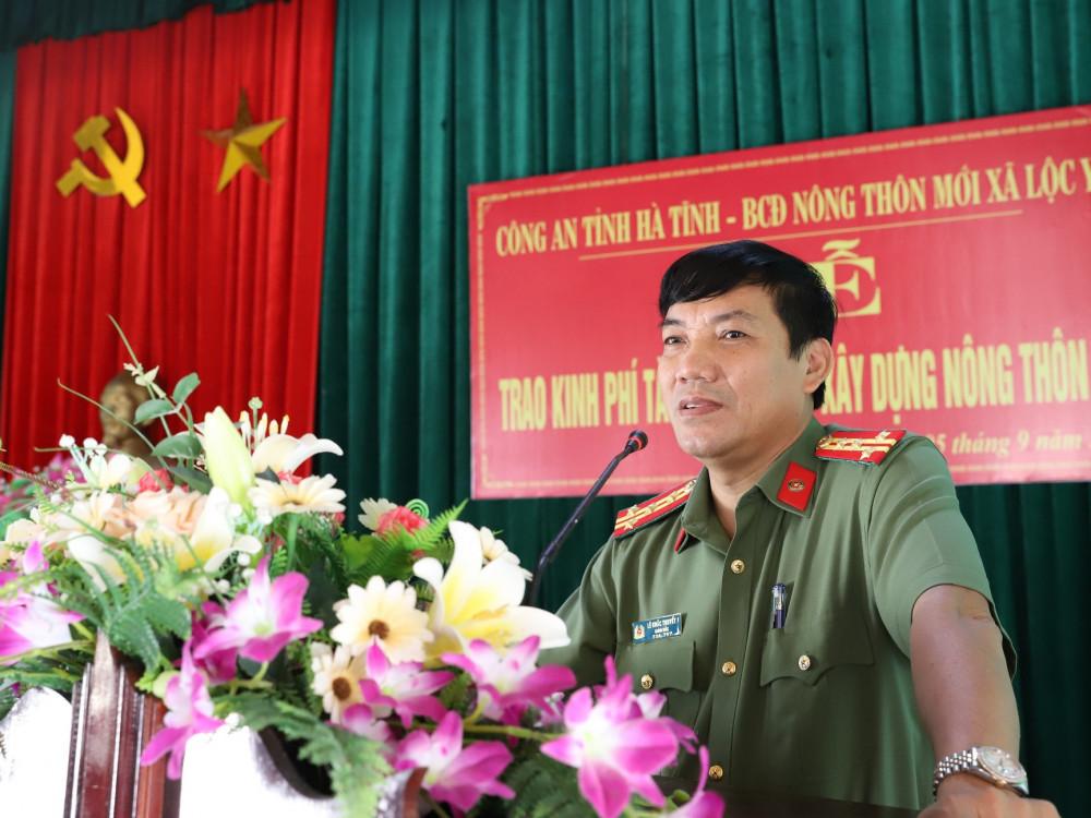 Đại tá Lê Khắc Thuyết mong muốn sự đóng góp của CAHT sẽ chung tay cùng Lộc Yên về đích NTM