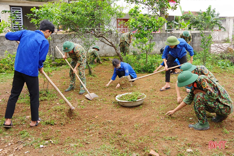 Ngày thứ 7 tình nguyện, chủ nhật xanh của đoàn viên thanh niên Bộ CHQS Hà Tĩnh