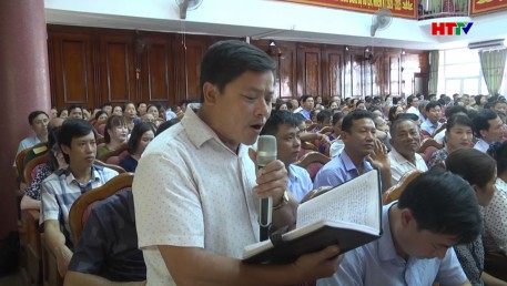 Thường vụ Huyện ủy Thạch Hà đối thoại với cán bộ cơ sở