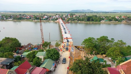 Thi công vượt tiến độ, cầu Thọ Tường nối nhịp bờ vui