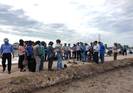 An Giang: Ứng dụng công nghệ drone xử lý cỏ dại
