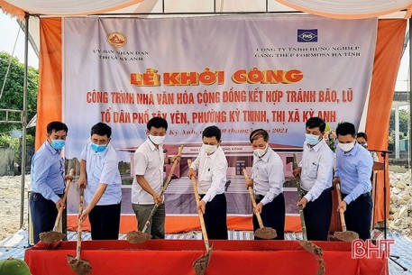 Khởi công nhà văn hóa cộng đồng kết hợp tránh trú bão tại TX Kỳ Anh