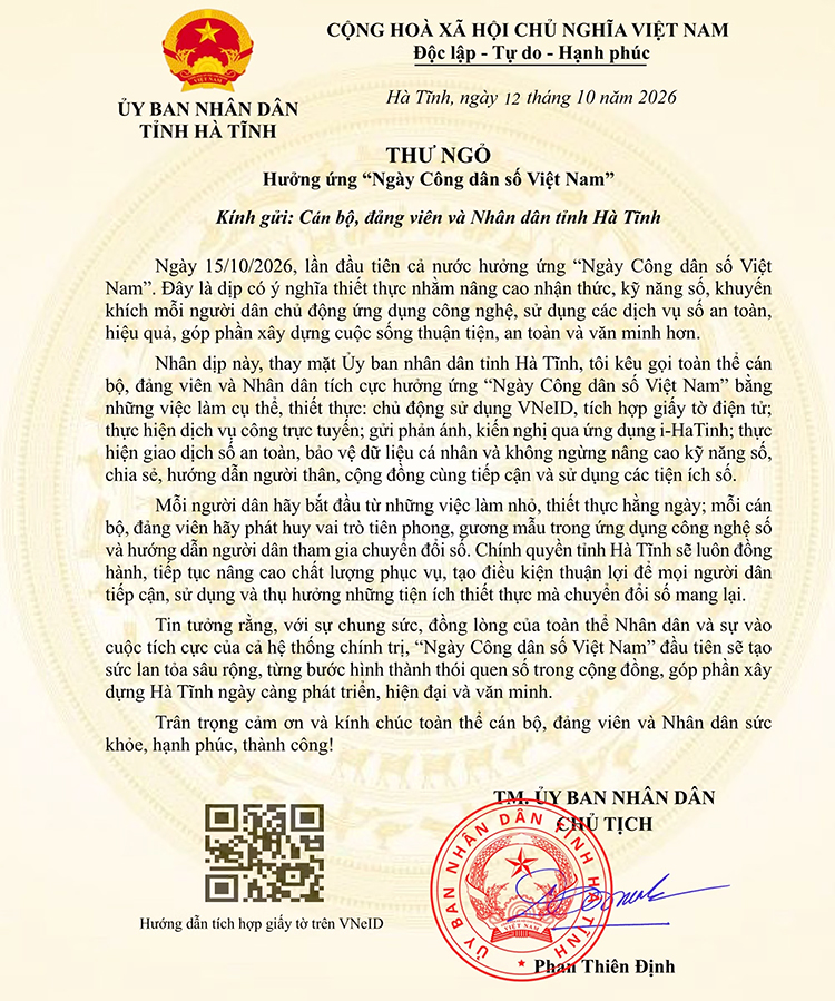 thu chu tich keu goi